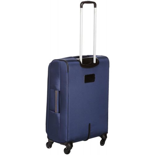  AmazonBasics Softside Spinner Luggage - 25-inch, Navy Blue