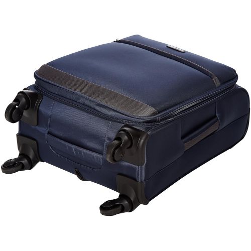  AmazonBasics Softside Spinner Luggage - 25-inch, Navy Blue