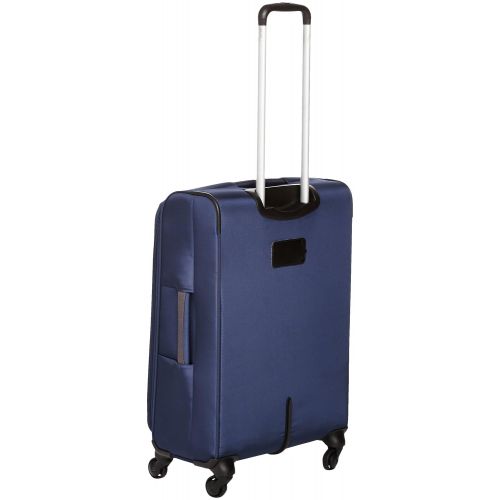  AmazonBasics Softside Spinner Luggage - 21-inch, Carry-on/Cabin Size, Navy Blue