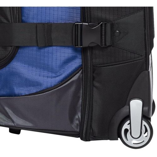  AmazonBasics Ripstop Wheeled Duffel, Blue