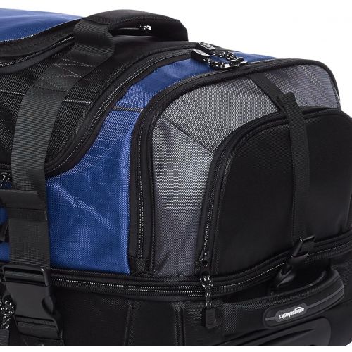  AmazonBasics Ripstop Wheeled Duffel, Blue