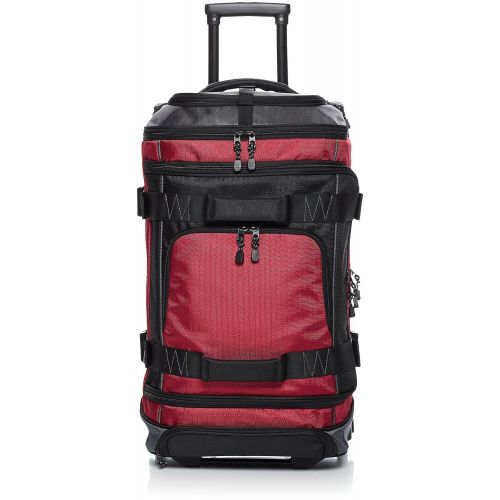  AmazonBasics Ripstop Wheeled Duffel, Red