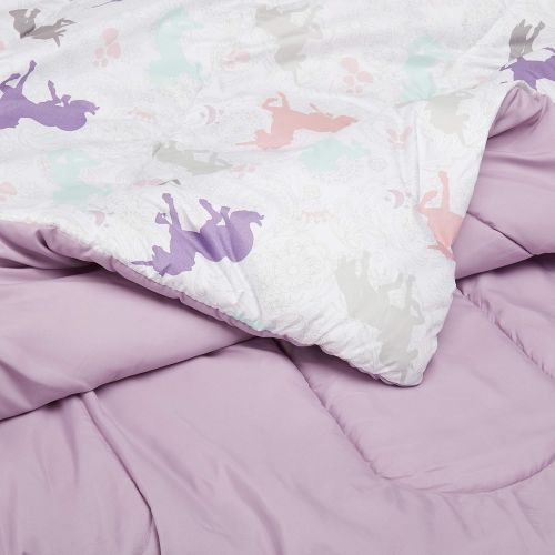  AmazonBasics Easy-Wash Microfiber Kids Bed-in-a-Bag Bedding Set - Twin, Multi-Color Dinosaurs