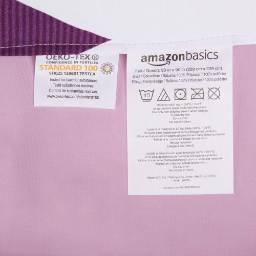  AmazonBasics Easy-Wash Microfiber Kids Bed-in-a-Bag Bedding Set - Twin, Multi-Color Dinosaurs