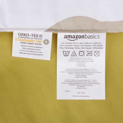  AmazonBasics Easy-Wash Microfiber Kids Bed-in-a-Bag Bedding Set - Twin, Multi-Color Dinosaurs