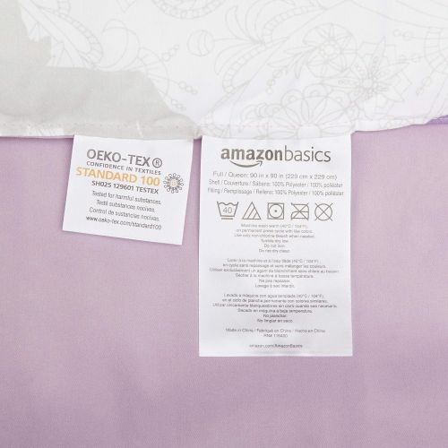  AmazonBasics Easy-Wash Microfiber Kids Bed-in-a-Bag Bedding Set - Twin, Multi-Color Dinosaurs