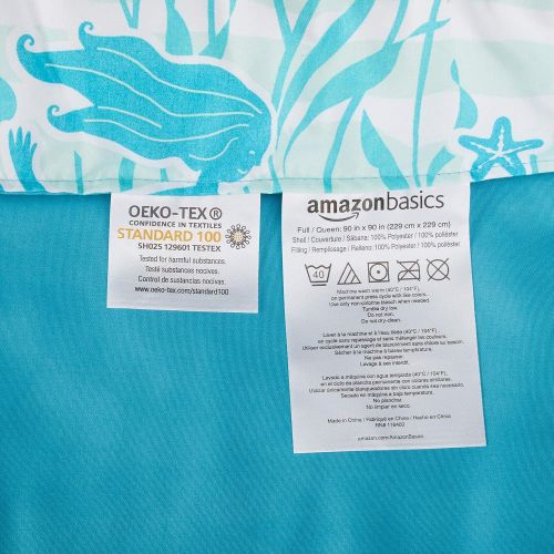  AmazonBasics Easy-Wash Microfiber Kids Bed-in-a-Bag Bedding Set - Twin, Multi-Color Dinosaurs