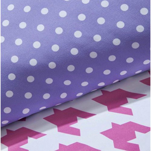  AmazonBasics Home Style Adorable Girls Teen Kids Twin/Twin XL Comforter Bedding Set Polka Dot Geometric Look + Sham + Fun Owl Pillow Pink Aqua Blue Teal Purple Green Sleep Mask Comforters Sets