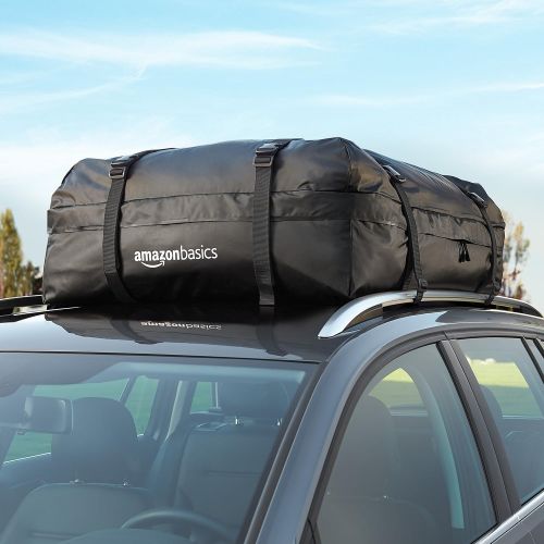  AmazonBasics Rooftop Cargo Carrier Bag, Black, 15 cu. ft.