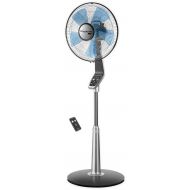 AmazonBasics Rowenta VU5670 Turbo silence Stand Fan Oscillating Fan with Remote Control, Standing Fan, 5-speed, Silver