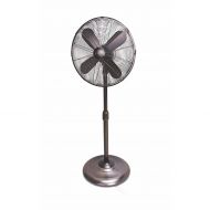 AmazonBasics HOLMES HSF1606-BTU Stand Fan 16-inch Brushed Antique Nickle Finish