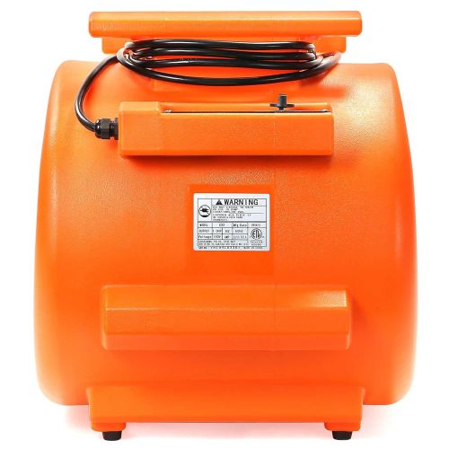  AmazonBasics CFM Pro Air Mover Carpet Floor Dryer 3 Speed 1 HP Blower Fan - Stackable - Orange - Industrial Water Flood Damage Restoration