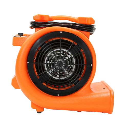  AmazonBasics CFM Pro Air Mover Carpet Floor Dryer 3 Speed 1 HP Blower Fan - Stackable - Orange - Industrial Water Flood Damage Restoration