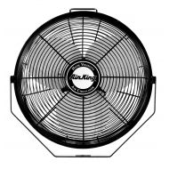 AmazonBasics Air King 9312 Powder-Coated Steel Multi-Mount Wall Fan, Black