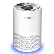 AmazonBasics AICOK Air Purifier, Air Cleaner with True HEPA Filter, Ideal for Home Use, with Optional Night Light, White