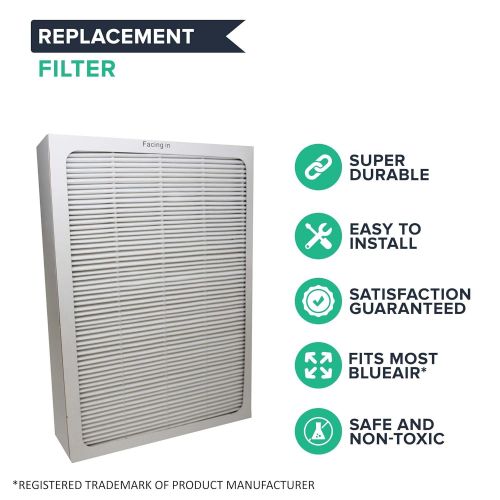  AmazonBasics Think Crucial 6 Compatible Replacement Filters W/ Built-In Odor Neutralizing Particle Pre-Filter Designed To Fit all Blueair Brand 500 and 600 Series Air Purifiers