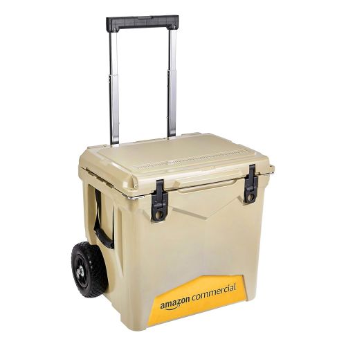  AmazonCommercial Rotomolded Coolers, 45 Quart Towable, Tan