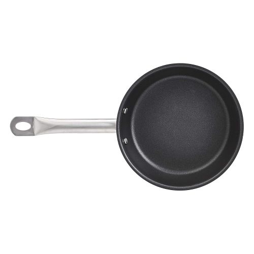  AmazonCommercial 8 Non-Stick Stainless Steel Aluminum-Clad Fry Pan with Non-Stick Coating