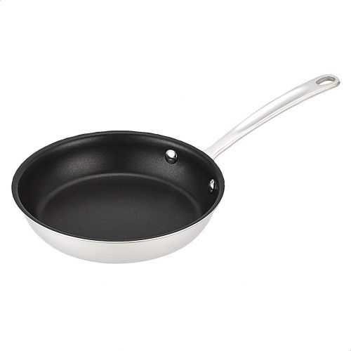  AmazonCommercial Tri-Ply Non-Stick Stainless Steel Fry Pan, 8 Inch