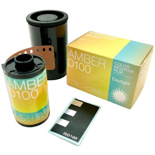  Amber 100D Color Negative Movie Film (35mm Roll Film, 27 Exposures, Expired 03/24)