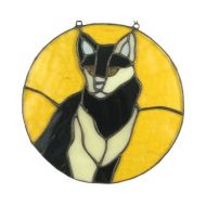 AmberGlassArt Dog lover gift. Dog owner gift. Pet lover gift. Stained glass dog. Stained glass animal. Stained glass suncatcher. Dog ornament. Dog decor.