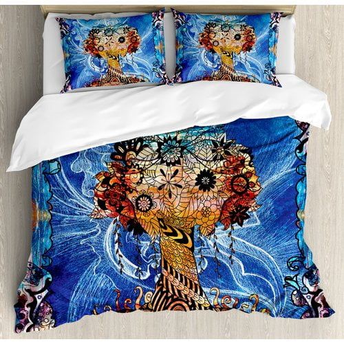  Ambesonne Trippy Indie Style Duvet Cover Set