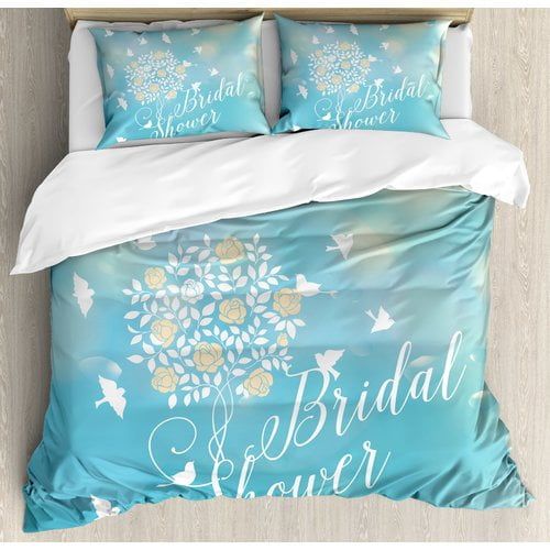  Ambesonne Bridal Shower Decorations Duvet Cover Set