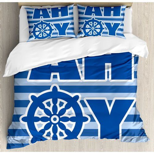  Ambesonne Ahoy Duvet Cover Set