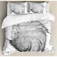Ambesonne Spires Original Futuristic Chaotic Graphic Image with Bizarre Forms and Features Duvet Cover Set