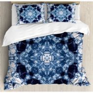 Ambesonne Tie Dye Microcosm Motif Generated with Digital Large Volume Active Rough Effect Duvet Cover Set