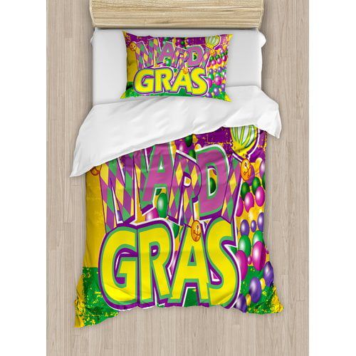  Ambesonne Mardi Gras Duvet Cover Set