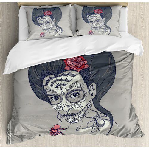  Ambesonne Day of the Dead Decor Duvet Cover Set