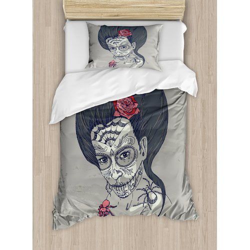  Ambesonne Day of the Dead Decor Duvet Cover Set