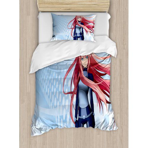  Ambesonne Anime Futuristic Manga Duvet Cover Set