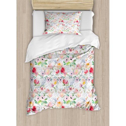  Ambesonne Flower Duvet Cover Set