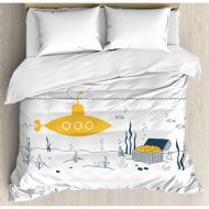 Ambesonne Submarine Decor Duvet Cover Set