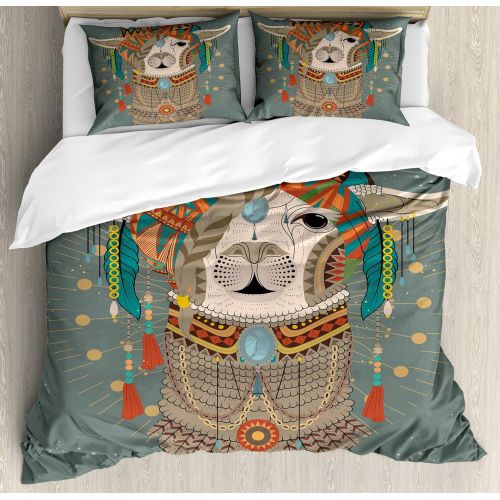  Ambesonne Skull Duvet Cover Set Twin Size, Punk Rocker Skeleton Boy on a Skateboard Skiing with Abstract Background Theme Art, A Decorative 2 Piece Bedding Set with 1 Pillow Sham,