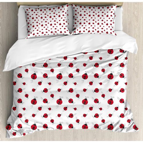  Ambesonne Floral Duvet Cover Set Twin Size, Boho Style Horse Opium Blossoms Poppy Wreath Equestrian Illustration, Decorative 2 Piece Bedding Set with 1 Pillow Sham, Turquoise Apple