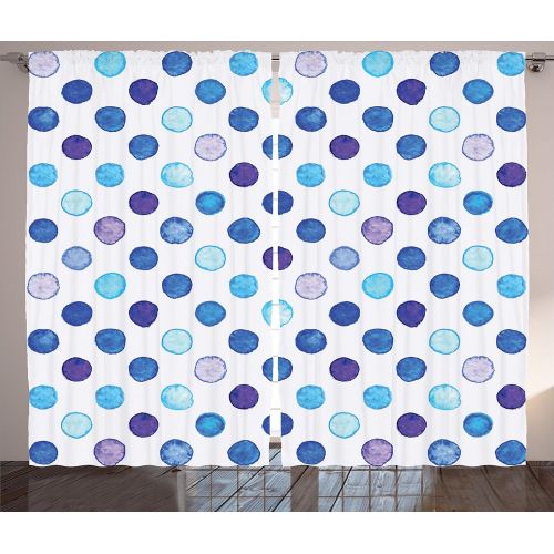  Ambesonne Purple and Turquoise Curtains, Hippie Ombre Mandala Inner Peace and Meditation with Ornamental Art, Living Room Bedroom Window Drapes 2 Panel Set, 108 W X 84 L inches, Pu