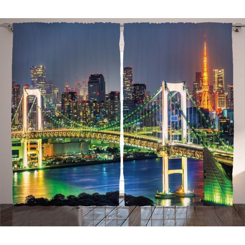  Ambesonne Sports Decor Curtains, Many Different Sports Balls All Together Championship Ping Pong Volleyball Olympics Concept, Living Room Bedroom Decor, 2 Panel Set, 108W X 84L inc