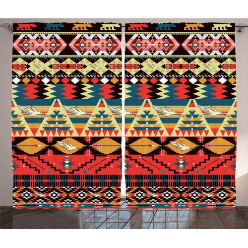  Ambesonne London Curtains, London Telephone Booth in The Street Traditional Local Cultural Icon England UK Retro, Living Room Bedroom Window Drapes 2 Panel Set, 108 W X 84 L Inches