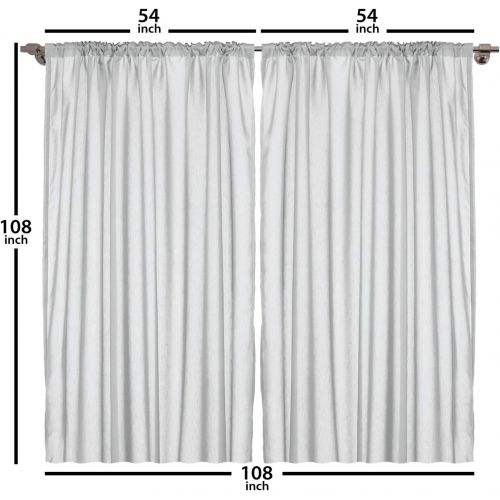  Ambesonne Jungle Curtains Lake House Decor, Stream Flowing in The Forest Over Mossy Rocks Tree Foliage Splash Summertime Hiking View, Living Room Bedroom Curtain 2 Panels Set, 108