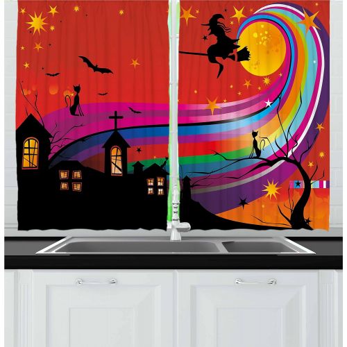  Ambesonne Mathematics Classroom Decor Kitchen Curtains by, Dark Blackboard Word Math Equations Geometry Axis, Window Drapes 2 Panel Set for Kitchen Cafe, 55 W X 39 L Inches, Dark B