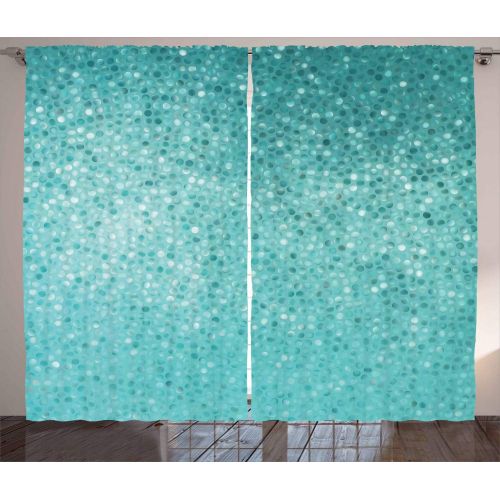  Ambesonne Rainforest Decorations Curtains, Rainforest with Waterfall River Tourist Attraction Tropical Lands Green Zen Decor, Living Room Bedroom Decor, 2 Panel Set, 108 W X 84 L i