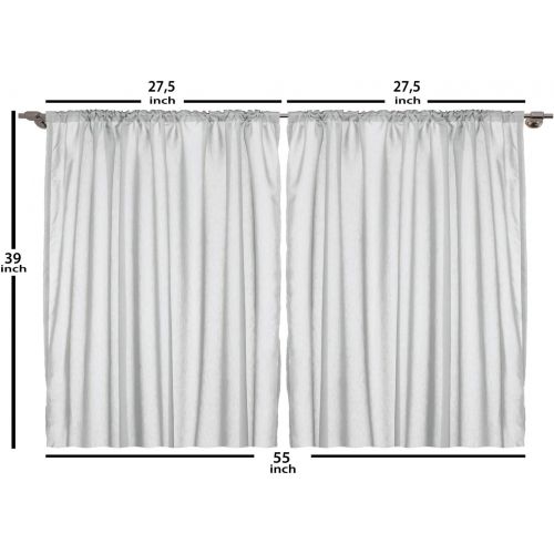  Ambesonne Nature Decor Kitchen Curtains by, Surreal Morning Fog in Mist Forest Mountain Valley Habitat Themed Himalayan Print, Window Drapes 2 Panels Set for Kitchen Cafe, 55W X 39