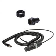 Ambient Recording Coiled Stereo Mini XLR to 5-Pin XLR Cable Set for QP580 Boompole