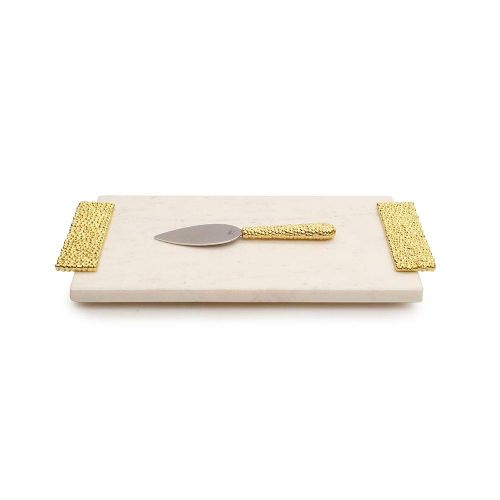  Michael Aram Molten Gold Cheese Board with Spreader