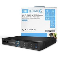Amcrest 4K NV4216-EI 16CH AI NVR, Smart NVR, Facial Recognition, Face Detection & Vehicle & Human Intruder Detection - Supports 2 x 16TB Hard Drive's (Not Included) (No PoE Ports Included)