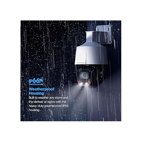  Amcrest 4MP Outdoor PTZ POE + AI IP Camera Pan Tilt Zoom (Optical 5X Motorized) Security Speed Dome, Human and Vehicle Detection, IVS, Face Detection, Auto Tracking, POE+ (802.3at) IP4M-1098EW-AI