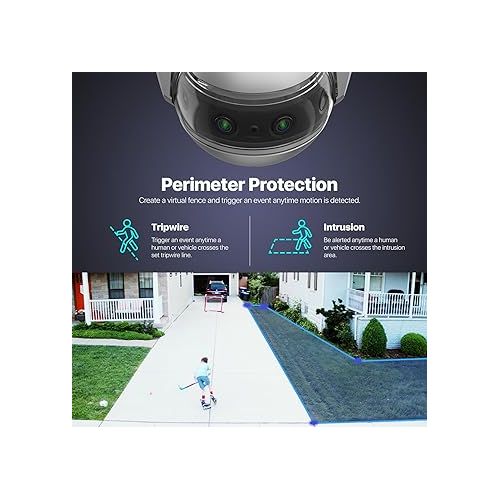  Amcrest Panoramic IP POE Camera, 180° Panoramic 4K POE IP Dome AI Camera, IVS Features, and Crowd & Vehicle Density Mapping, IP8M-MD180E-AI, Camera Only (Mounting Bracket Sold Separately)